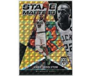 2021-22 Panini Mosaic Gold Stare Masters 08/10 #17 Khris Middleton / Bucks - Picture 1 of 3