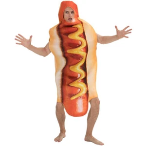 Erwachsene,Männer, Frauen,Hot Dog Food, lustiges Kostüm, Party, Halloween-Kostüm - Bild 1 von 6
