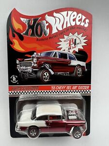 HOT WHEELS RED LINE CLUB ‘55 CHEVY BEL AIR GASSER #2987 NEW ON CAR (A574)