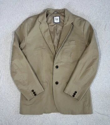 GAP Blazer Sport Coat M Mens Khaki Y2K Canvas Twill Preppy Office Wear - Image 1 of 4