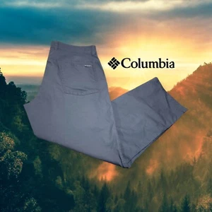Columbia Men's Khaki Canvas Hiking Straight Leg Regular Fit Pants Grey 36x30 - Picture 1 of 8