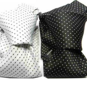 Cravatta nera a pois bianchi necktie bianca white a pois neri black punkts point - Imagen 1 de 6