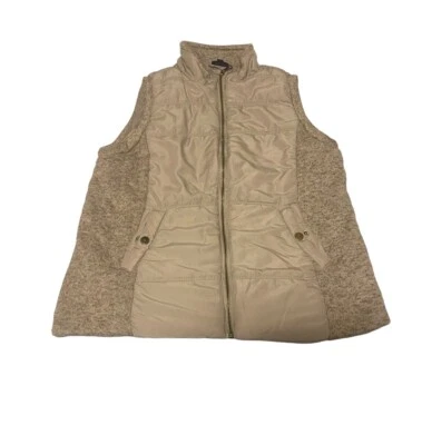 NORTHCREST Chaleco Mujer Pequeño Marrón Ligero Bolsillos Cremallera Exterior Informal Foto 1 de 4