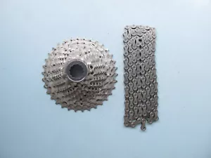 Shimano Deore 10-Speed Cassette w/ 11-34 Tooth Cogs & Deore Chain - Picture 1 of 10