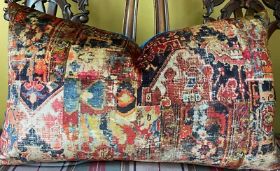 Ralph Lauren Cornelius Velvet Madder Red 100% Cotton Italian Velvet Pillow Cover - Image 1 of 4