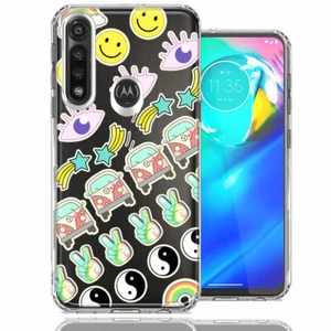 For Motorola Moto G Power 70's Yin Yang Hippie Peace Double Layer Phone Case - Picture 1 of 1