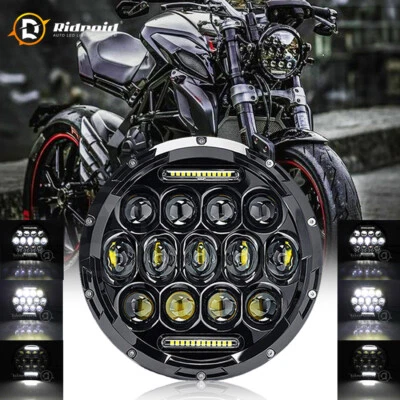 7" inch Motorcycle LED Headlight DRL Hi/Lo DOT For R Nine T R1150RS R1200R R100 - Image 1 of 4