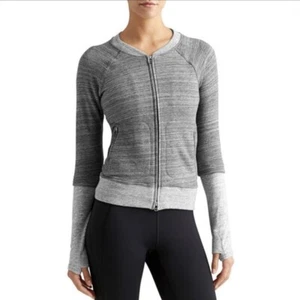 ATHLETA x Derek Lam IOC Women's Zip Up Sweater Jacket Thumb Holes Gray Sz XS - Picture 1 of 9