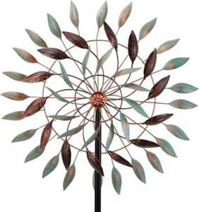 Großer kinetischer Wind Spinner Metall Blatt Outdoor Hof Garten Rasen Terrasse Dekoration - Bild 1 von 9