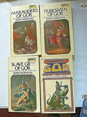 John Norman GOR Series Book Lot Chronicles Of Counter Earth 4 9 10 11 vtg - Image 1 of 4