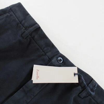 Pantalones chinos/informales Zanella nuevos con etiquetas talla 34 EE. UU. Noah azul liso mezcla de algodón Foto 1 de 4