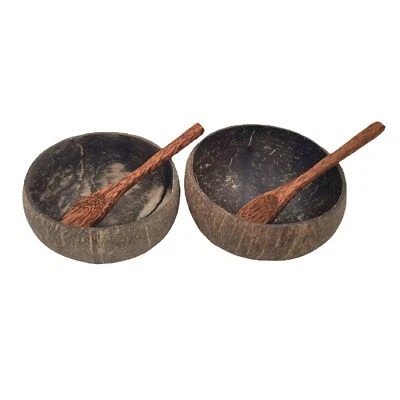 Juego de cuenco/cuchara de coco pulido natural Foto 1 de 4