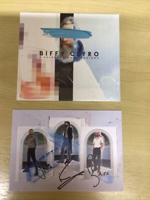 SIGNED-BIFFY CLYRO-CD ALBUM-A CELEBRATION OF ENDINGS-AUTOGRAPHED POSTCARD-M/SLD Foto 1 de 4