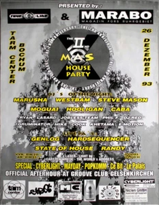 X MAS HOUSE PARTY - 1993 - Marusha - Westbam - Moguai - Poster - Bochum - Picture 1 of 1