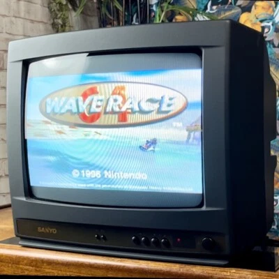 SANYO C14EA80B 14” CRT TELEVISION With Remote Retro Gaming Monitor TV Made In UK - Image 1 of 4