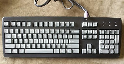 Black Gateway Model SK-1510 PS/2 104 Gray Keys Keyboard P/N 7004953 - Image 1 of 3