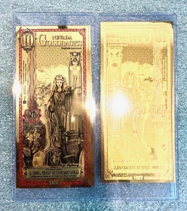 10 banconote NEVADA Goldback 1/100 oz oro puro 24 carati Aurum Gold Foil - IN MAGAZZINO!! - Foto 1 di 5