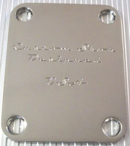 New NECK PLATE CUSTOM SHOP DESIGNED- nickel - pour guitare, basse. - Bild 1 von 1