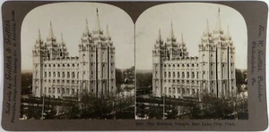 USA.u.s.a.Utah.Salt Lake City.The Mormon Temple.Photo Stereo Stereoview.Griffith - Picture 1 of 1