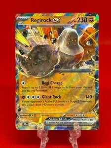 Juego de cartas coleccionables Pokémon Regirock EX 101/182 Destined Rivals doble raro 2025 casi nuevo - Imagen 1 de 2