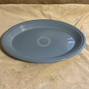 Oval Serving Platter Plate Fiestaware FIESTA Periwinkle Blue - Picture 1 of 4