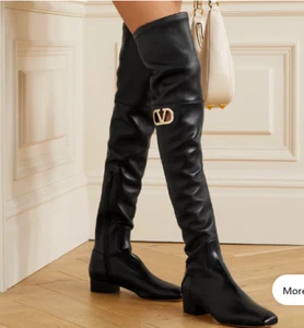 Valentino Logo over-the-knee Nappa 30MM boots shoes- brand new - RRP$3,700 AUD - Bild 1 von 6