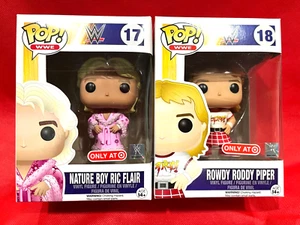 Funko POP! WWE Nature Boy RIC FLAIR #17 + ROWDY RODDY PIPER #18 TARGET Exclusive - Picture 1 of 10