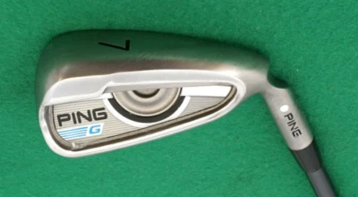 Ping G Series White Dot 7 Iron Senior Graphite Shaft Ping Grip - Image 1 of 4