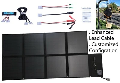 12V 120W Folding Solar Blanket, Black Silicon Panel, Customized configuration. - Image 1 of 4