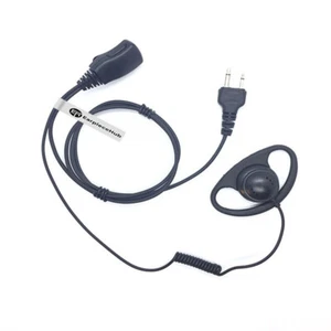 Panasonic Radio 2 Pin D Shape Soft Ear Hook Earpiece with HQ PTT Microphone - Picture 1 of 15