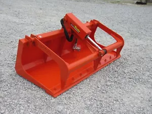 60" Single Cylinder Solid Bottom Bucket Grapple Attachment Fits Skid Steer QA - Picture 1 of 12