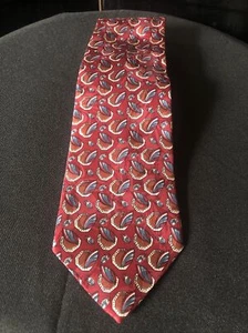 Christian Dior Monsieur Abstract Burgundy Red Tie - Picture 1 of 6