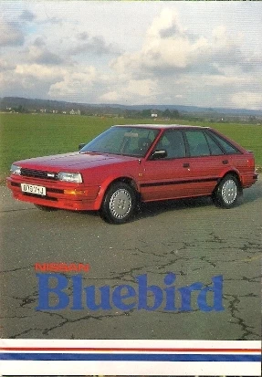 Nissan Bluebird 1987 UK Market Foldout Sales Brochure L LX SLX SGX Turbo Estate - Image 1 of 1