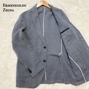 Zegna Men Jacket L Ermenegildo Tailored Uncon Linen Made In Italy Limited Editio - Picture 1 of 10