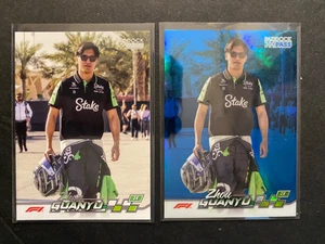 Zhou Guanyu - 2024 Topps F1 Paddock Pass Base & Blue Foil Parallel Lot #14 - Picture 1 of 2
