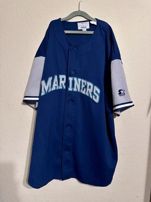 Vintage Vtg SEATTLE MARINERS Ken Griffey Jr. #24 STARTER Jersey Size 2XL - Image 1 of 4