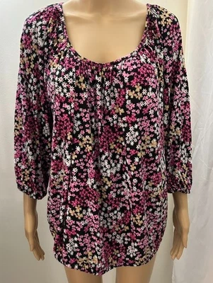 Top Pullover Floral MICHAEL KORS USADO EN EXCELENTE ESTADO Para Mujer Talla XXL Cuello Redondo Súper Suave Foto 1 de 4