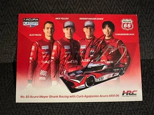 Carta promo eroe firmata Nick Yelloly Renger Van Der Zande Ohta IMSA Racing 2025 - Foto 1 di 1