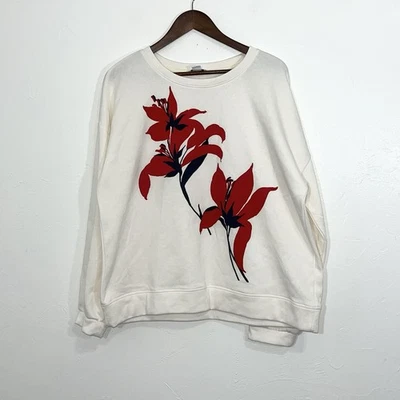 Liz Claiborne Lightweight Floral Sweatshirt XL - Image 1 of 4