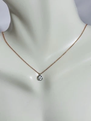 Collar de diamantes joyería fina oro 14k 0,2 quilates diamante natural Foto 1 de 3