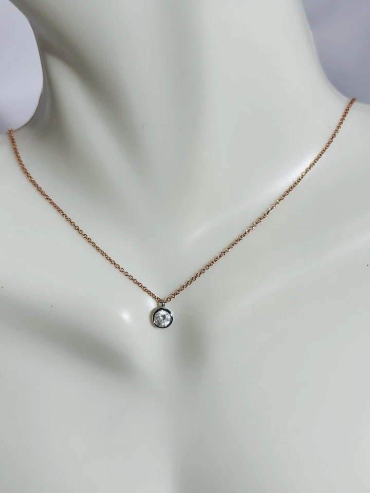 Collar de diamantes joyería fina oro 14k 0,2 quilates diamante natural Foto 1 de 3