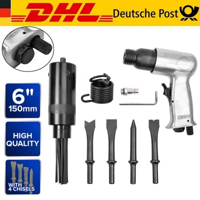 Druckluft Meißelhammer Nadelentroster Ersatzkopf Nadelpistole Entroster 4 Meißel - Bild 1 von 4