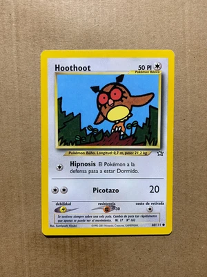 SPANISH Hoothoot 60/111 Neo Genesis - Common Pokemon Card - EXCELLENT - Image 1 of 2