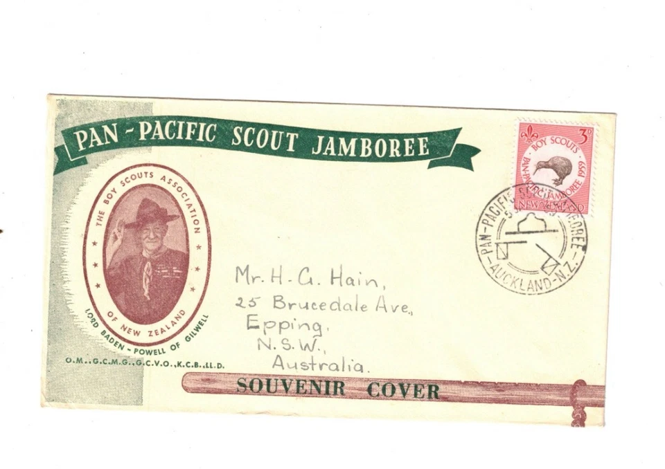 NUEVA ZELANDA 1959 3d Scouts Cubierta, CDs PAN PACIFIC JAMBOREE AUCKLAND Foto 1 de 1