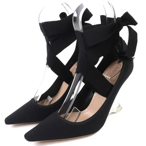 Christian Dior Shoes Pumps Heel EU 36.5 US 6.5 Black Authentic - Picture 1 of 24