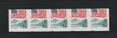 US ERROR Stamps #2280c Flag, Yosemite: IMPERF & MISCUT PNC5 #3 MNH $550. - Image 1 of 3