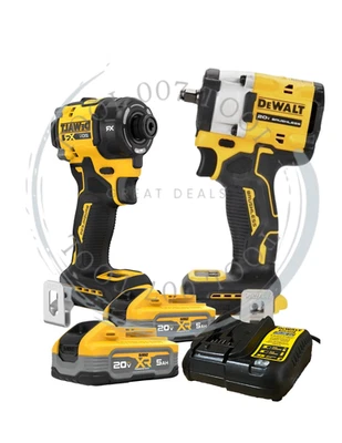DEWALT Hydraulic Impact Driver & Atomic 3/8 Impact Wrench 20 V  W/ 2 Batts & Chg - Image 1 of 4