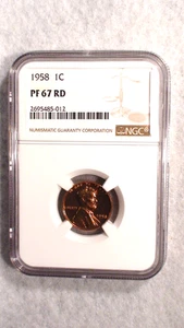 1958 P Lincoln Wheat Cent NGC PF67 RED HI GRADE PROOF 1C Coin PRICED TO SELL! - Picture 1 of 4