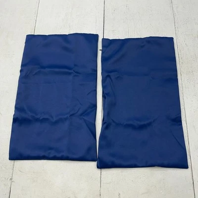 MUMFAS Navy Blue 2 Pack Solid Zip Throw Pillows Case Set of 2 12x20 Inches NEW - Image 1 of 4