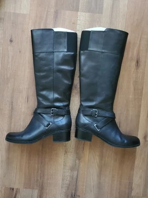 Bandolino женщин черный натуральной кожи сапоги до колена 7 - Изображение 1 из 4